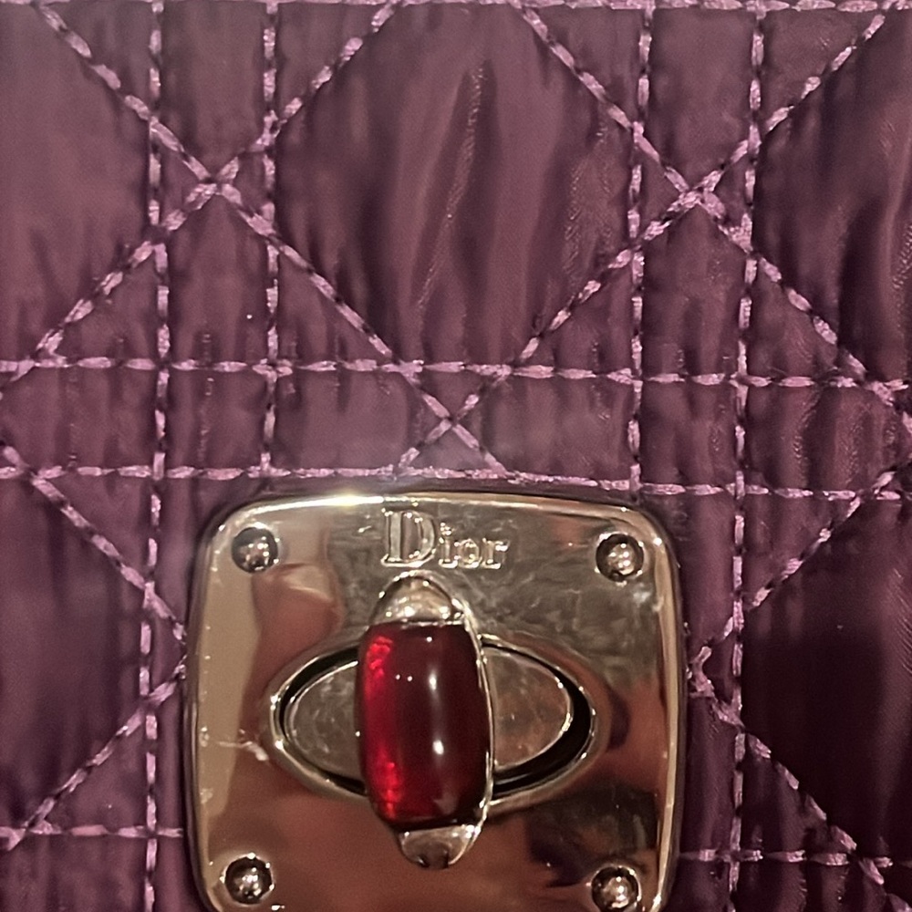 Dior Purple Satin Cannage Quilted Shoulder… - Picture 4 of 11